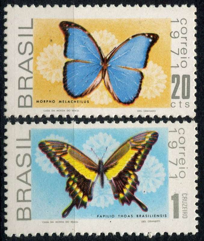Brazil - Butterflies - 1971 - MNH