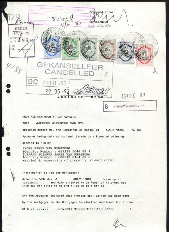 RSA - Document - Stamp Page Only