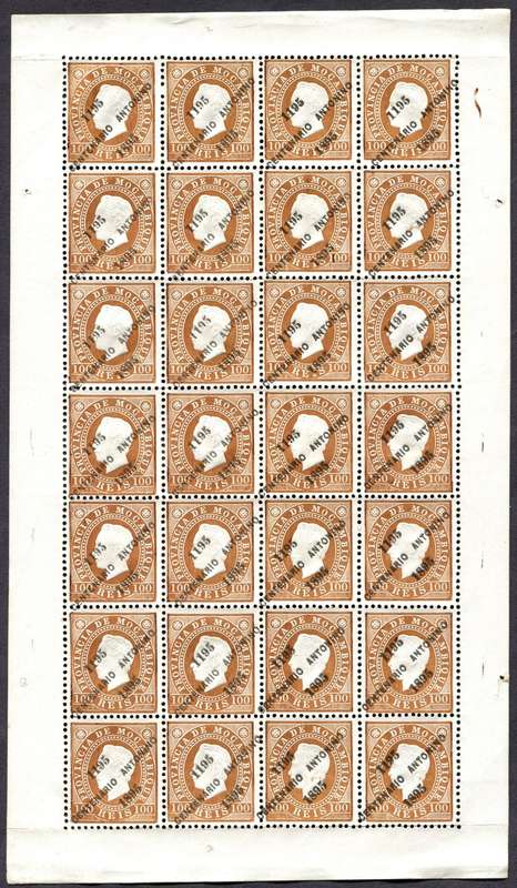 Mozambique - Full Sheet of 28 - 1895 - MNH