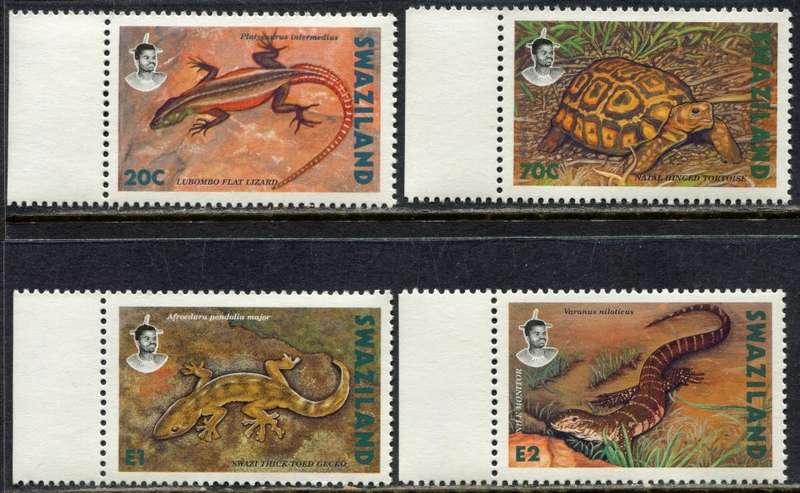 Swaziland - Set of 4 - Reptiles - 1992 - MNH