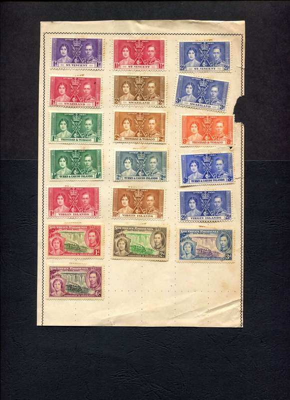 1937 - Coronation - Part Omnibus - Mounted (Hinged) on 6 Old Album Pages - Some Toning