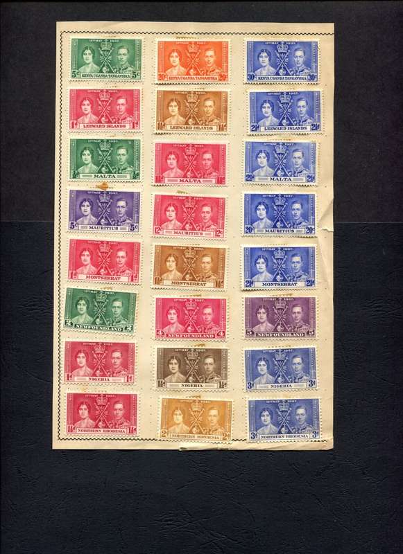 1937 - Coronation - Part Omnibus - Mounted (Hinged) on 6 Old Album Pages - Some Toning