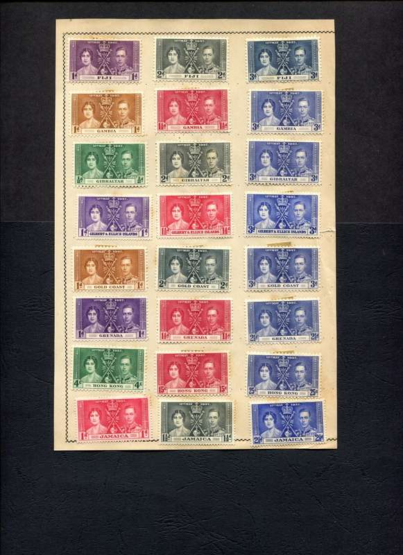 1937 - Coronation - Part Omnibus - Mounted (Hinged) on 6 Old Album Pages - Some Toning