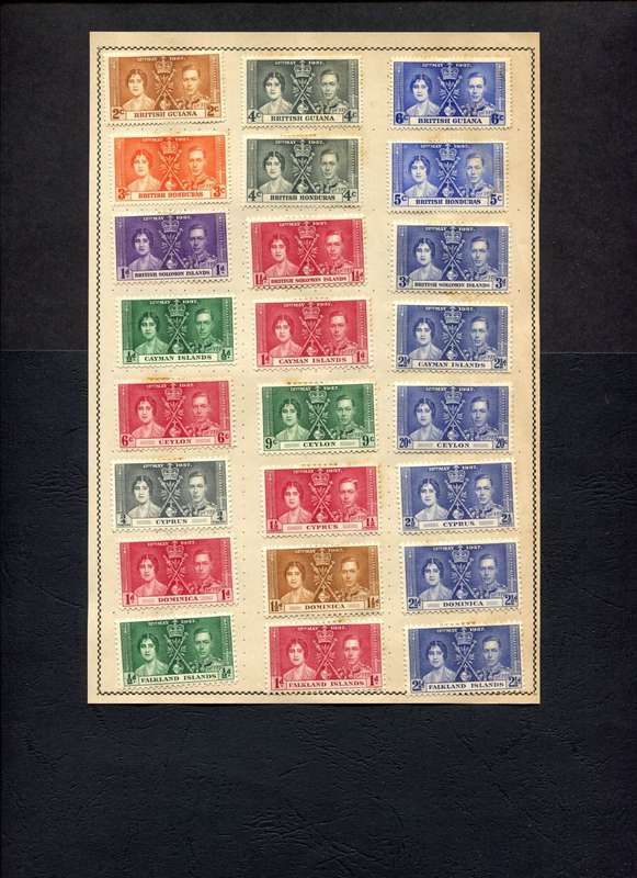 1937 - Coronation - Part Omnibus - Mounted (Hinged) on 6 Old Album Pages - Some Toning
