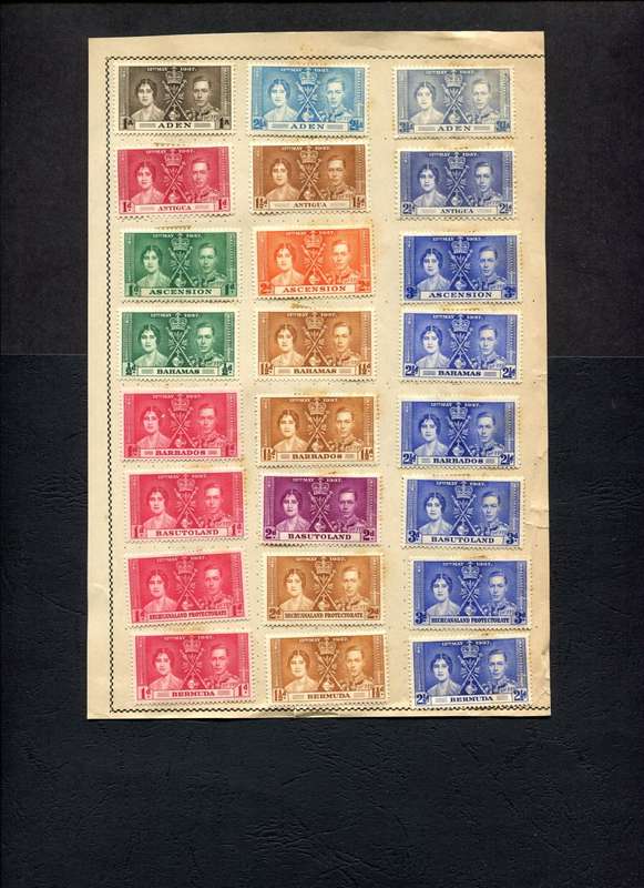 1937 - Coronation - Part Omnibus - Mounted (Hinged) on 6 Old Album Pages - Some Toning