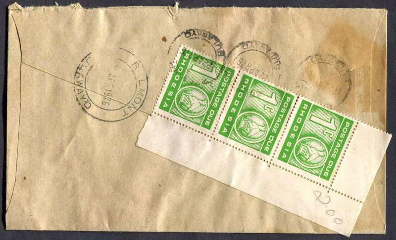 Taxed Cover From South Africa to Rhodesia