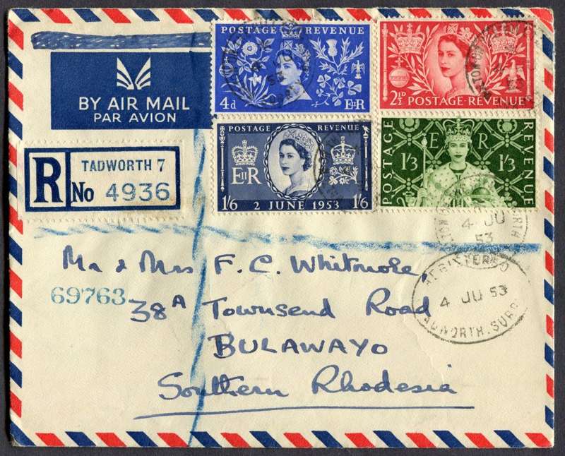 Great Britain - Cover With Letter and Unmounted Mint Set (Attached To Letter In The Margin)