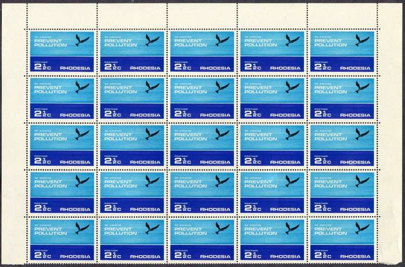 Rhodesia - Part Sheet of 25 - 1972 - MNH