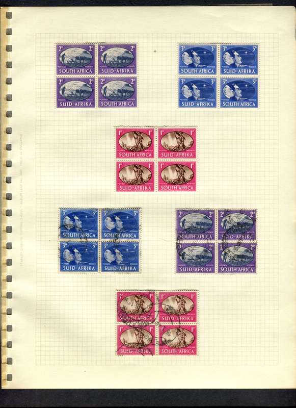1945/6 Victory - Incomplete Omnibus In 139 Mint + 15 Used Blocks of 4 - Mounted (Hinged) In Album