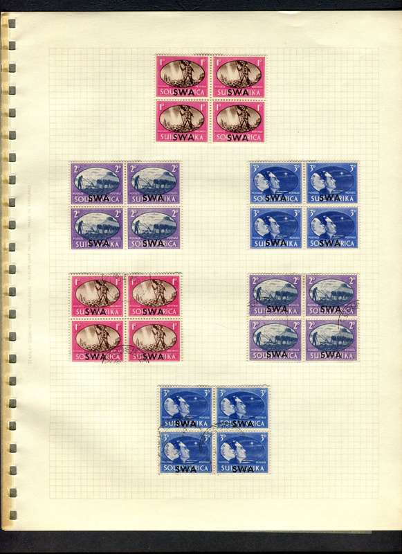 1945/6 Victory - Incomplete Omnibus In 139 Mint + 15 Used Blocks of 4 - Mounted (Hinged) In Album