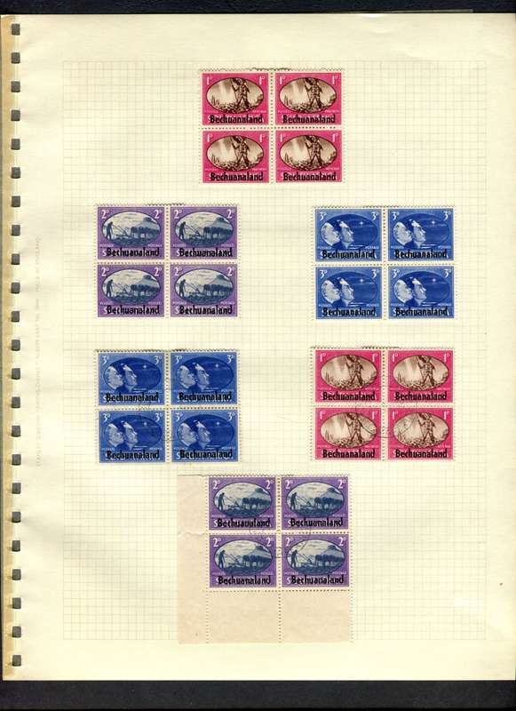 1945/6 Victory - Incomplete Omnibus In 139 Mint + 15 Used Blocks of 4 - Mounted (Hinged) In Album