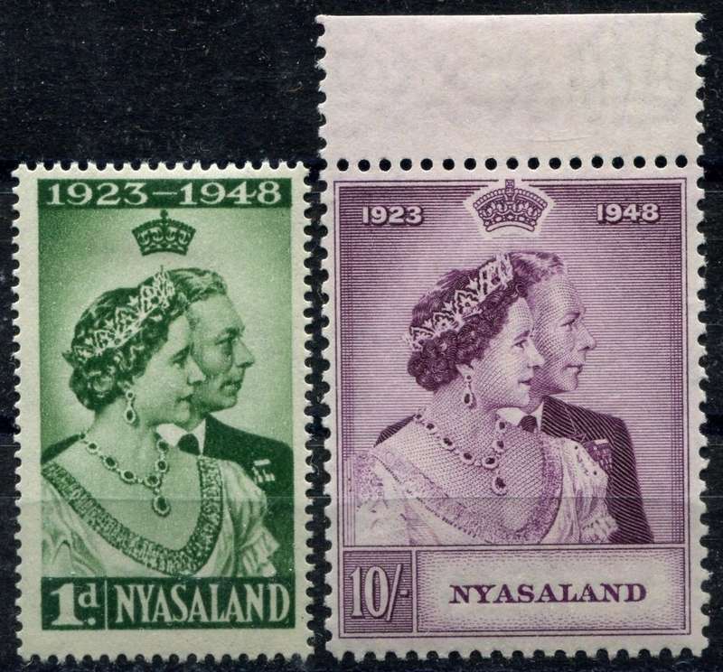 Nyasaland - Royal Silver Wedding - Set of 2 - 1948 - MM