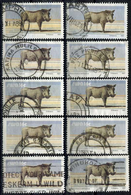 SWA - 1987 - Group of 10 Postal Used