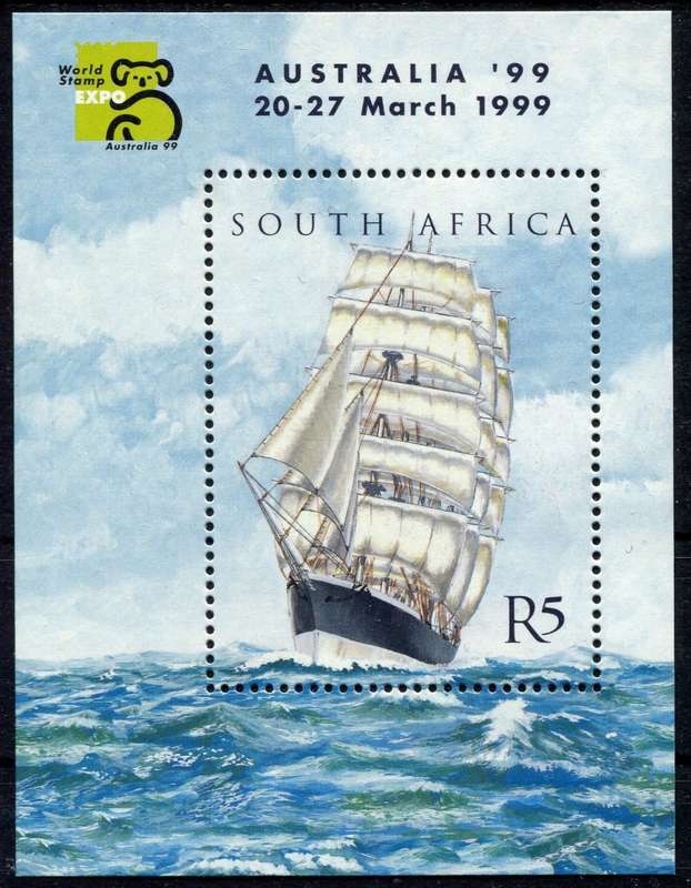 RSA - Miniature Sheet - Ship - 1999 - MNH