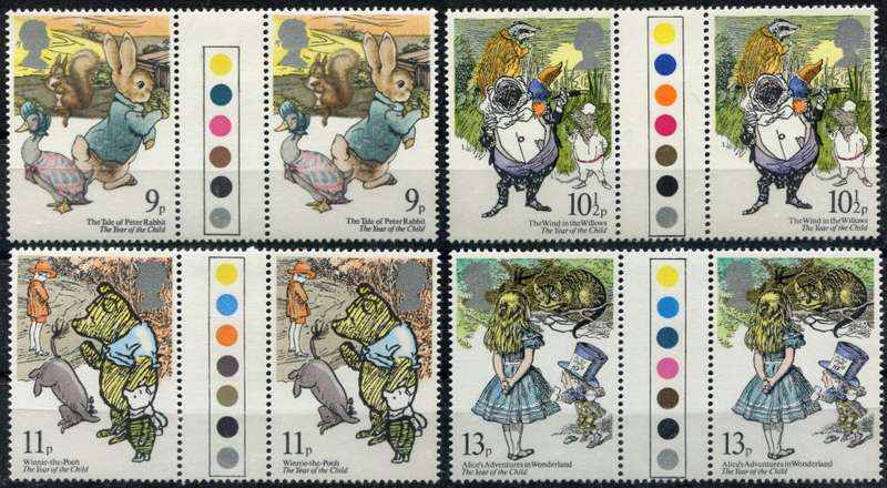 Great Britain - Set of 4 Traffic Light Gutter Pairs - 1979 - MNH