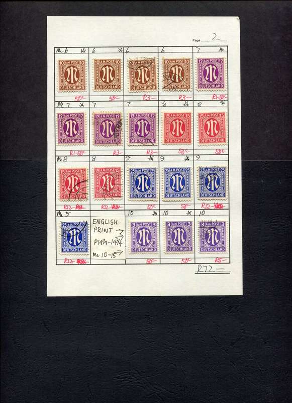 Germany - 19 Stamps Mounted On Old Approval Page