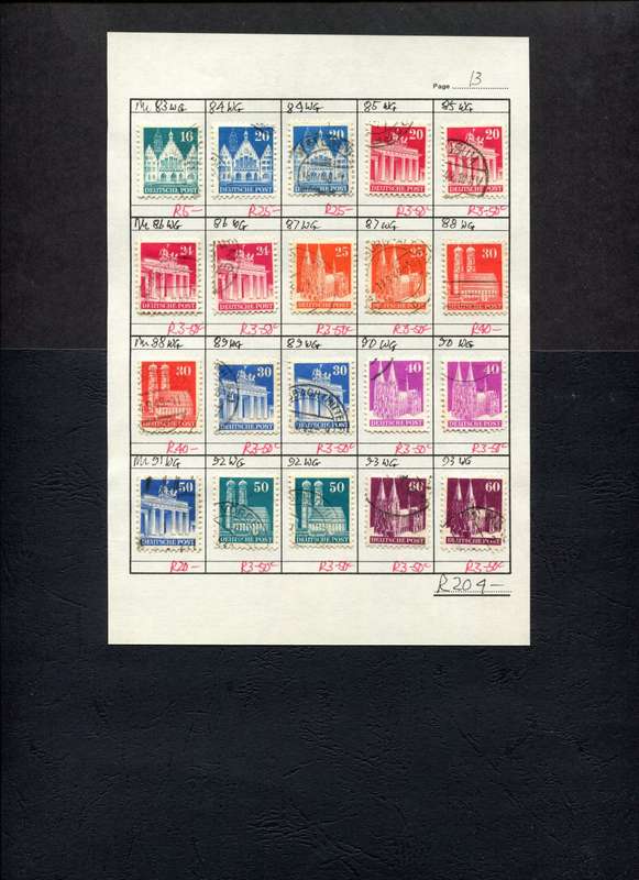 Germany - 17 Stamps Mounted On Old Approval Page