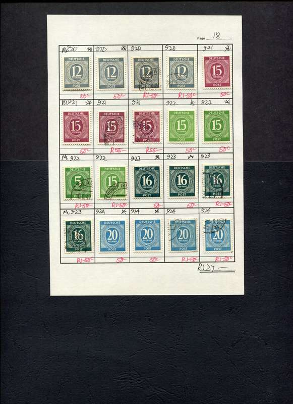 Germany - 20 Stamps Mounted On Old Approval Page