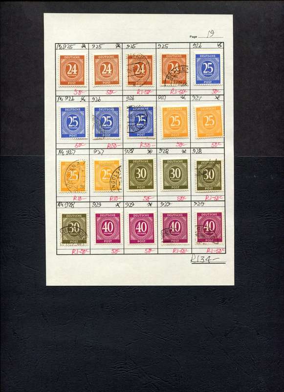 Germany - 20 Stamps Mounted On Old Approval Page