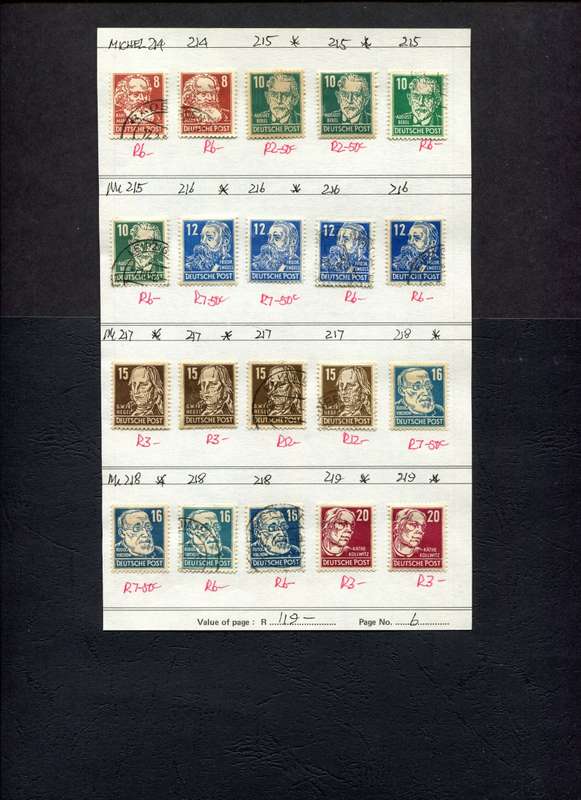 Germany - 20 Stamps Mounted On Old Approval Page