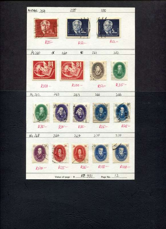 Germany - 17 Stamps Mounted On Old Approval Page