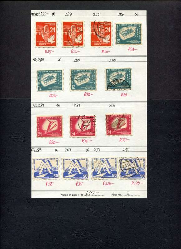 Germany - 14 Stamps Mounted On Old Approval Page