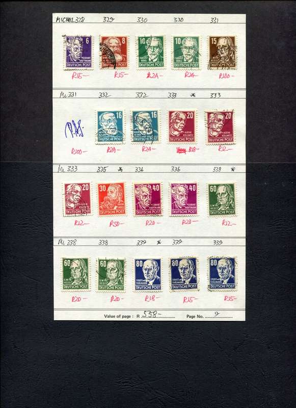 Germany - 19 Stamps Mounted On Old Approval Page