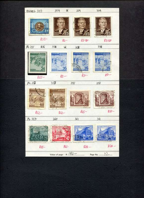 Germany - 16 Stamps Mounted On Old Approval Page