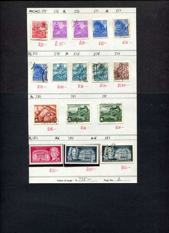 Germany - 16 Stamps Mounted On Old Approval Page