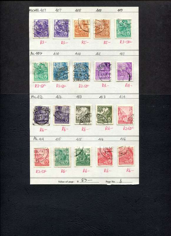 Germany - 20 Stamps Mounted On Old Approval Page