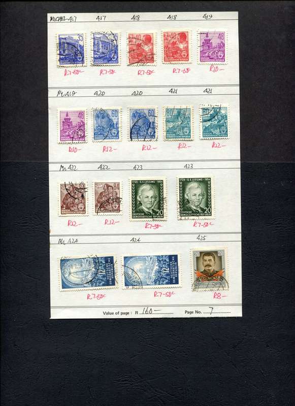 Germany - 17 Stamps Mounted On Old Approval Page