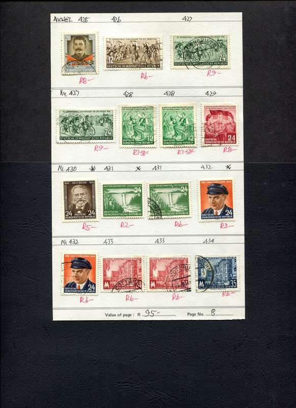 Germany - 15 Stamps Mounted On Old Approval Page