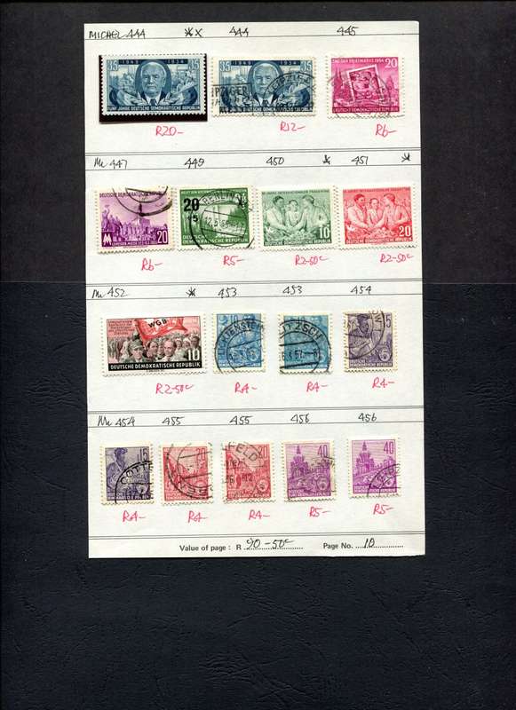 Germany - 16 Stamps Mounted On Old Approval Page
