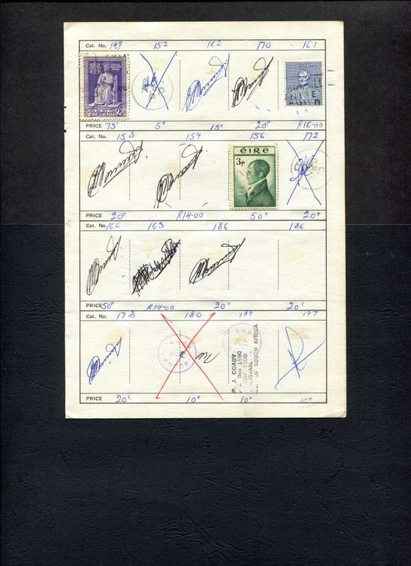 Ireland - 3 Stamps Mounted (Hinged) On Old Approval Page