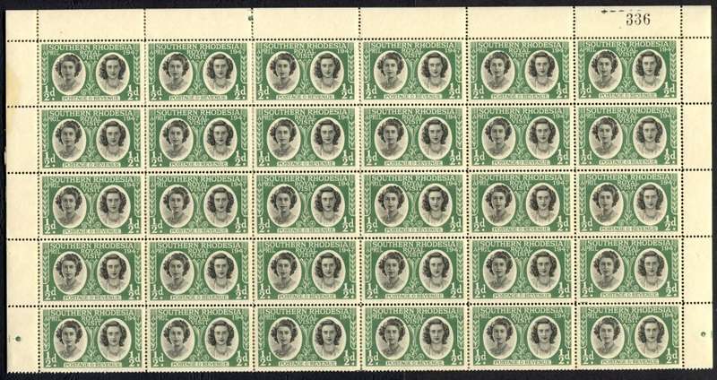 Southern Rhodesia - Set of 2 Sheets of 60 - MNH - Some Separation and Paper Remains