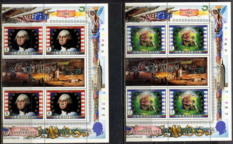 Lesotho - Set of 6 Control Blocks of 4 - 1982 - MNH
