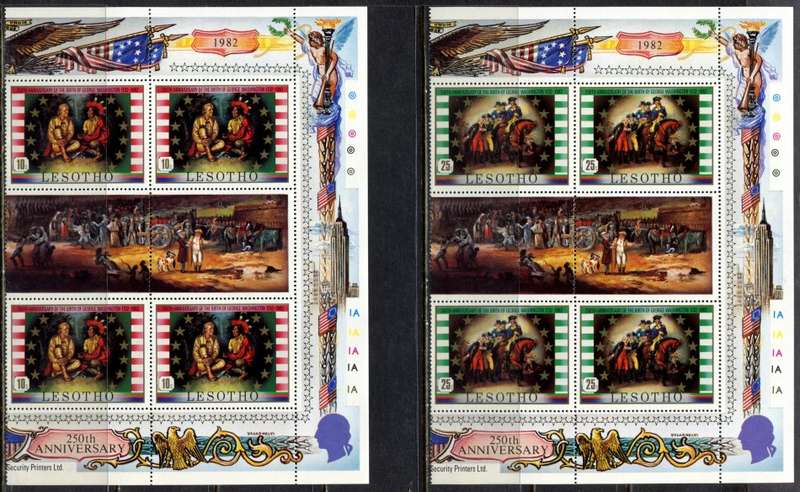 Lesotho - Set of 6 Control Blocks of 4 - 1982 - MNH