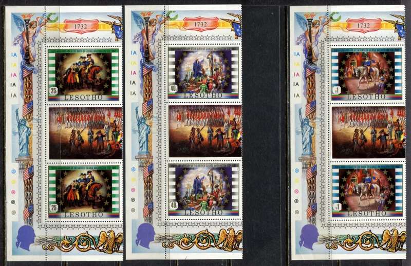 Lesotho - Set of 6 Gutter Pairs - 1982 - MNH