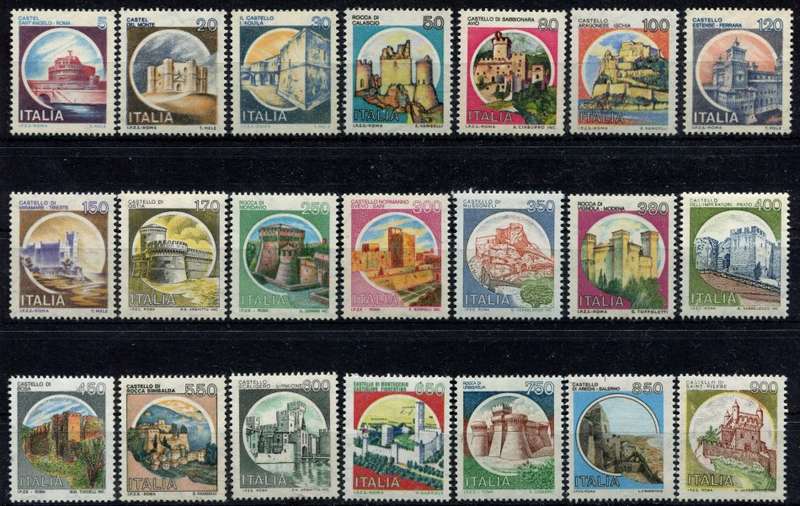 Italy - Part Set - 1980 - MNH - Size 22 x 27 mm