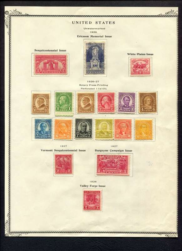 USA - 18 Stamps Mounted (Hinged) On Old Album Page