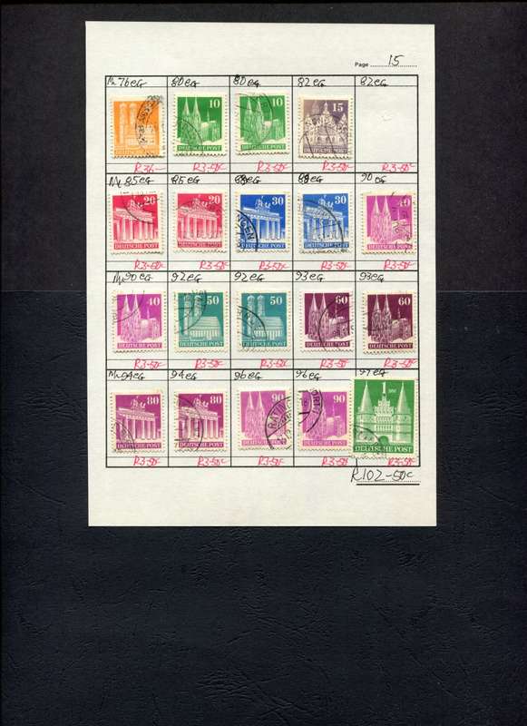 Germany - 19 Stamps Mounted On Old Approval Page