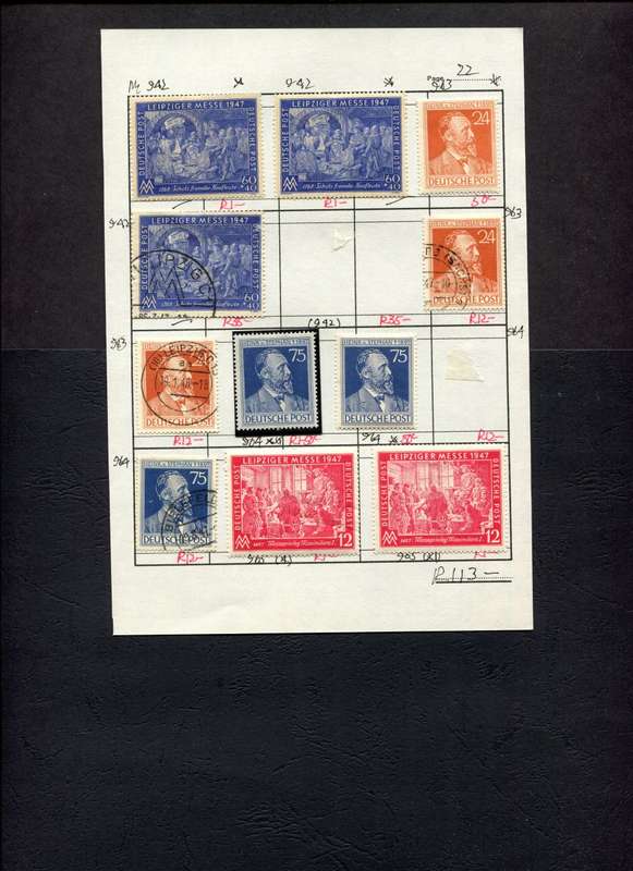 Germany - 11 Stamps Mounted On Old Approval Page