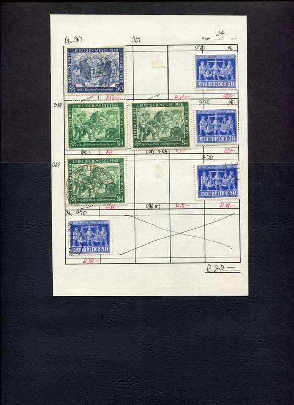 Germany - 8 Stamps Mounted On Old Approval Page