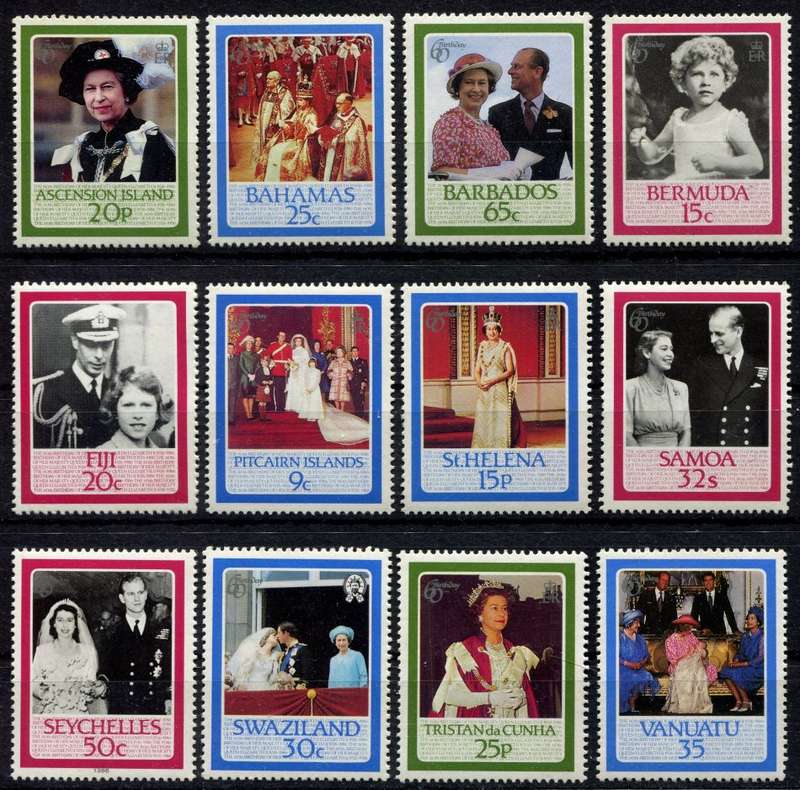 Queen Elizabeth's 60th Birthday a Small Selection - 1986 - MNH