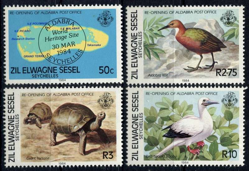 Seychelles - Birds/Tortoise/Map - 1984 - MNH