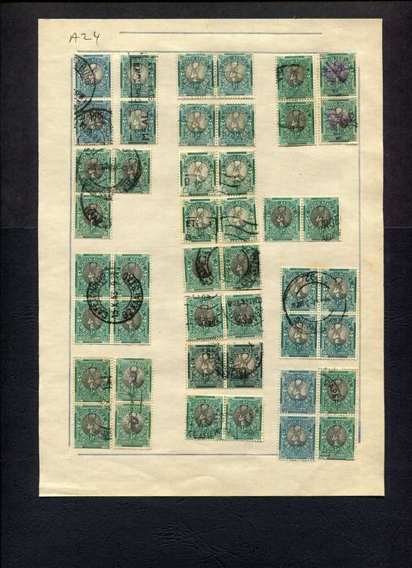 Union of SA - 45 Stamps Mounted (Hinged) on Old Stock Page