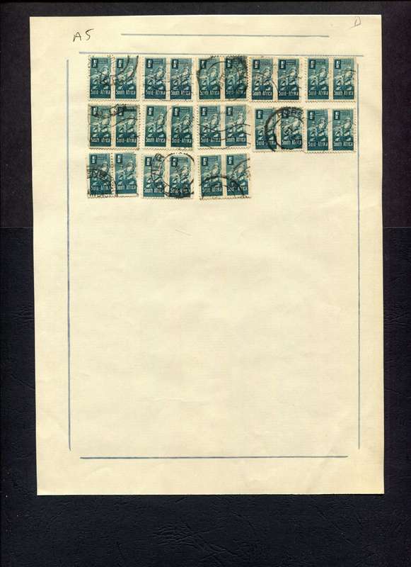 Union of SA - 26 Stamps (NO Units) Mounted (Hinged) on Old Stock Page
