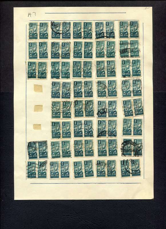 Union of SA - 74 (NO Units) Stamps Mounted (Hinged) on Old Stock Page