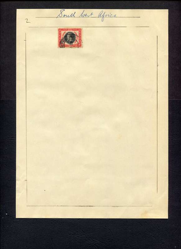 SWA - 1 Stamp Mounted (Hinged) on Old Stock Page