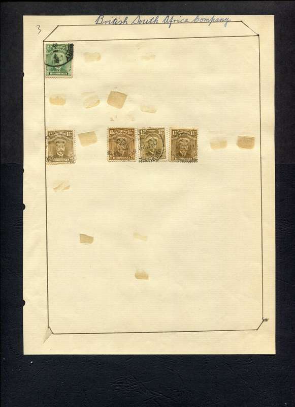 BSAC - 5 Stamps Mounted (Hinged) on Old Stock Page